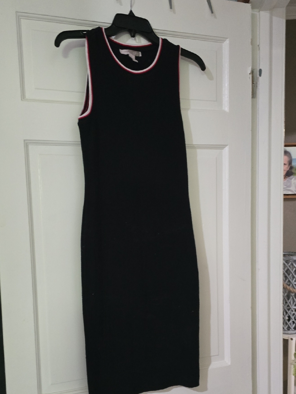 BUNDLE 3/$16. Forever 21 Black Midi Tank Dress with Pink and White Trim